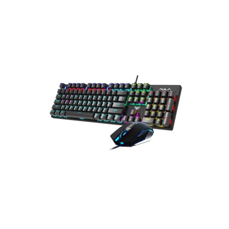 Клавиатура + мышь проводная AULA T640 черный