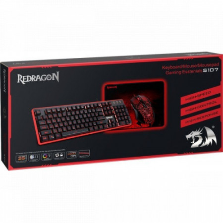 Клавиатура + мышь проводная Defender Redragon S107 (78225) черный