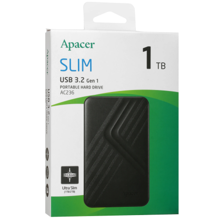 1 ТБ Внешний жесткий диск Apacer AC236 (AP1TBAC236B-1) черный