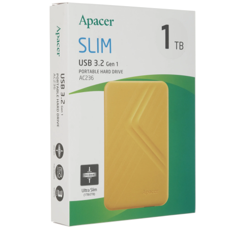 1 ТБ Внешний жесткий диск Apacer AC236 (AP1TBAC236Y-1) желтый