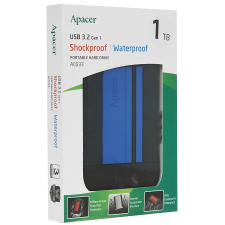 1 ТБ Внешний жесткий диск Apacer AC633 (AP1TBAC633U-1) черный