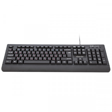 Клавиатура + мышь проводная Delux DLD-6075OUB черный