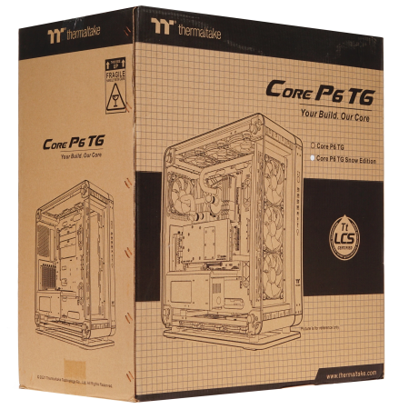 Корпус Thermaltake Core P6 TG Snow (CA-1V2-00M6WN-00) белый