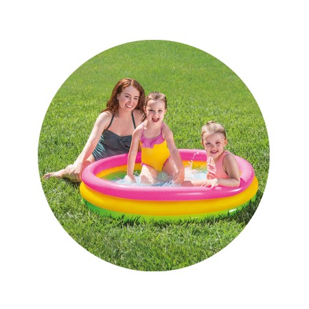 Бассейн надувной INTEX Sunset Glow 57412NP (114x114х25 см) многоцветный