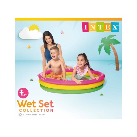 Бассейн надувной INTEX Sunset Glow 57412NP (114x114х25 см) многоцветный