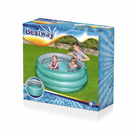 Бассейн надувной BESTWAY Big Metallic 3-Ring 51041 (150x150х53 см) зеленый