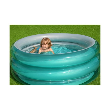 Бассейн надувной BESTWAY Big Metallic 3-Ring 51041 (150x150х53 см) зеленый
