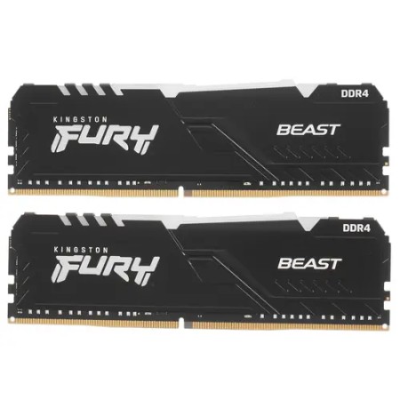 Оперативная память Kingston FURY Beast RGB (KF432C16BBAK2/32) 32 ГБ черный