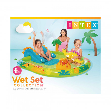 Бассейн надувной INTEX Little Dino 57166NP (191х152x58 см) желтый