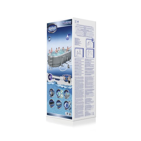 Каркасный бассейн BESTWAY Power Steel Oval 56710 (549х274х122 см) серый