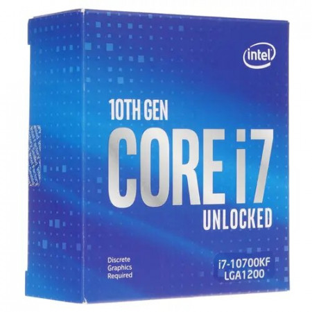 Процессор Intel Core i7-10700KF BOX (без кулера) (BX8070110700KF) серый