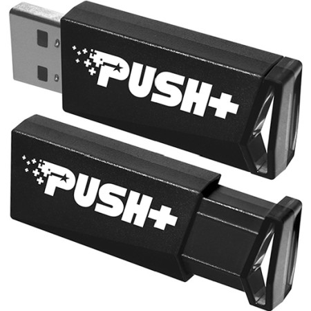 32 ГБ USB Флеш-накопитель Patriot Push+ (PSF32GPSHB32U) черный