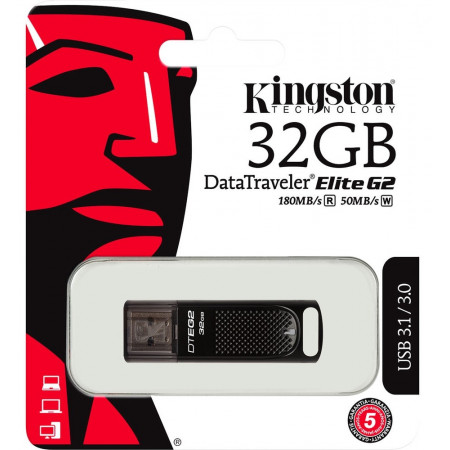 32 ГБ USB Флеш-накопитель Kingston DTEG2/32GB черный