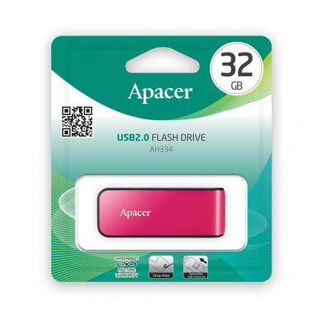 32 ГБ USB Флеш-накопитель Apacer AH334 (AP32GAH334P-1) розовый