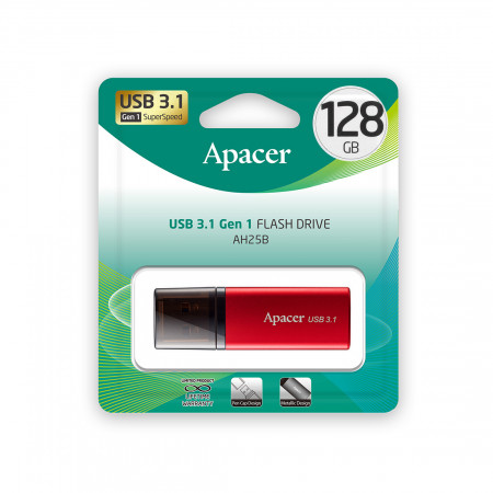 128 ГБ USB Флеш-накопитель Apacer AH25B (AP128GAH25BR-1) красный