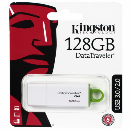 128 ГБ USB Флеш-накопитель Kingston DTIG4/128GB белый