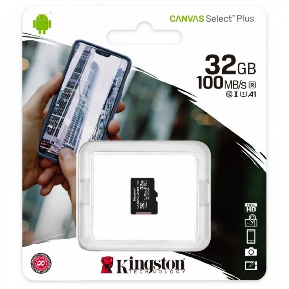 32 ГБ Карта памяти Kingston Canvas Select Plus microSDHC (SDCS2/32GBSP)