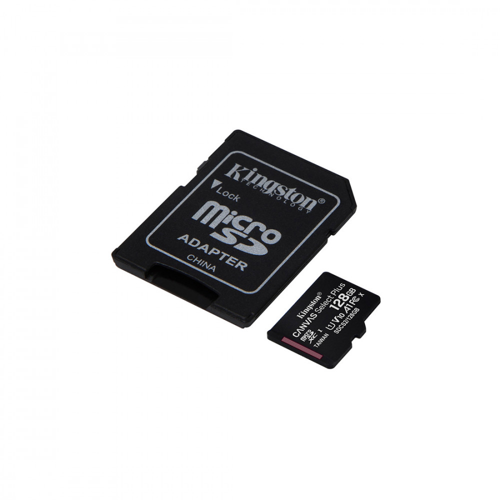 128 ГБ Карта памяти Kingston Canvas Select Plus microSDXC (SDCS2/128GB) + адаптер