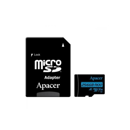 256 ГБ Карта памяти Apacer microSDXC (AP256GMCSX10U7-R) черный + адаптер