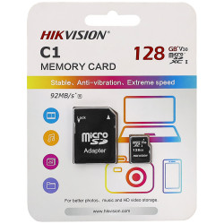 128 ГБ Карта памяти Hikvision microSDXC (HS-TF-C1/128G/adapter) + адаптер