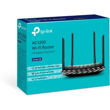 Wi-Fi роутер TP-Link Archer C6 черный