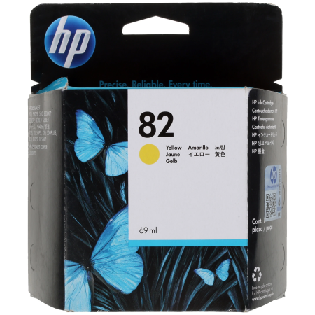 Картридж струйный HP 82 (C4913A) желтый (с чипом)