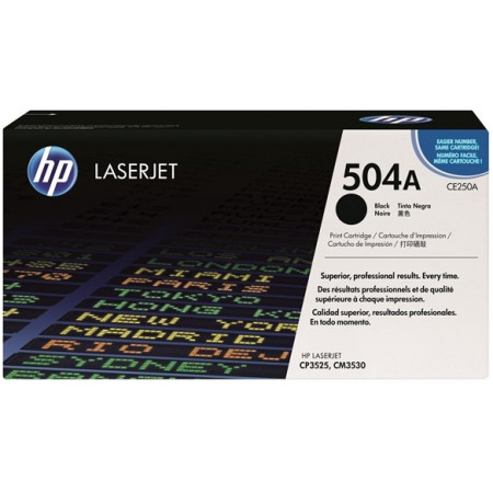 Тонер-картридж лазерный HP 504A (CE250A) черный