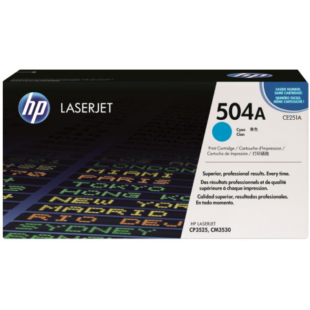 Тонер-картридж лазерный HP 504A (CE251A) голубой
