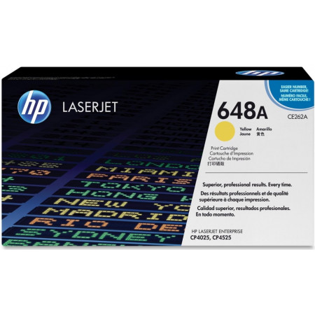 Тонер-картридж лазерный HP 648A (CE262A) желтый