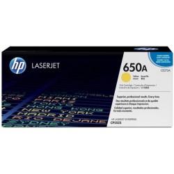 Тонер-картридж лазерный HP 650A (CE272A) желтый (повышенная емкость)