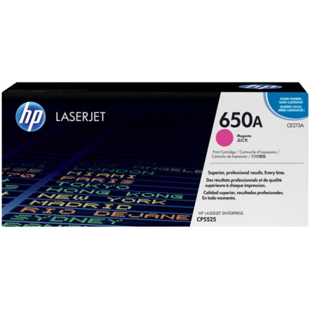 Тонер-картридж лазерный HP 650A (CE273A) пурпурный (повышенная емкость)