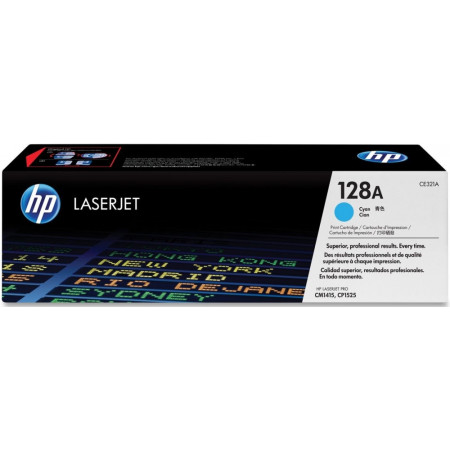 Тонер-картридж лазерный HP 128A (CE321A) голубой