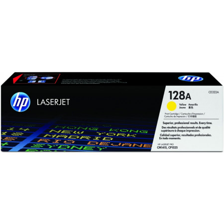 Тонер-картридж лазерный HP 128A (CE322A) жёлтый