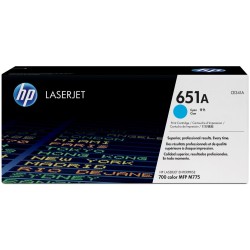 Тонер-картридж лазерный HP 651A (CE341A) голубой (повышенная емкость)