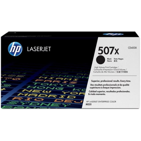 Тонер-картридж лазерный HP 507X (CE400X) черный (повышенная емкость)