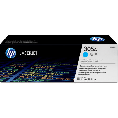 Тонер-картридж лазерный HP 305A (CE411A) голубой