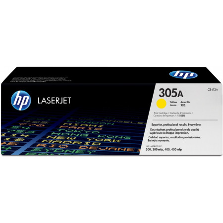 Тонер-картридж лазерный HP 305A (CE412A) жёлтый