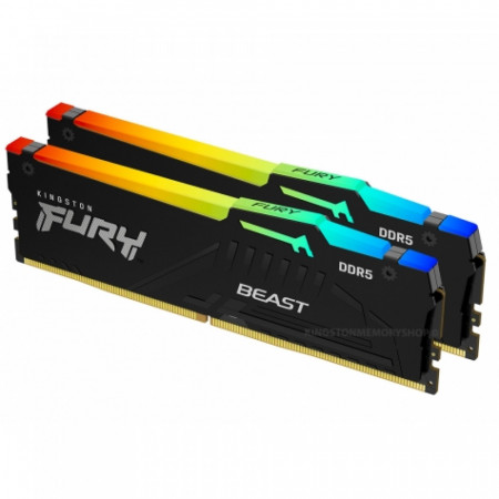 Оперативная память Kingston FURY Beast RGB (KF560C40BBAK2-32) 32 ГБ черный