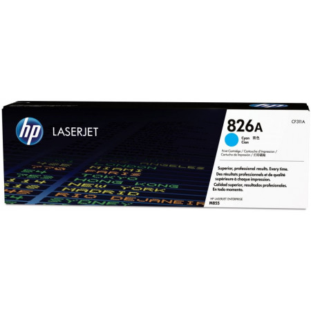 Тонер-картридж лазерный HP 826A (CF311A) голубой (повышенная емкость)