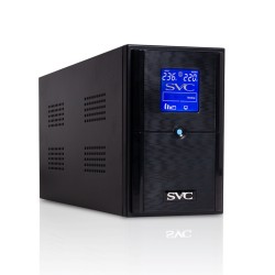 ИБП SVC V-1500-L-LCD черный (С АККУМУЛЯТОРОМ)
