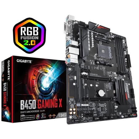 Материнская плата GIGABYTE B450 Gaming X черный