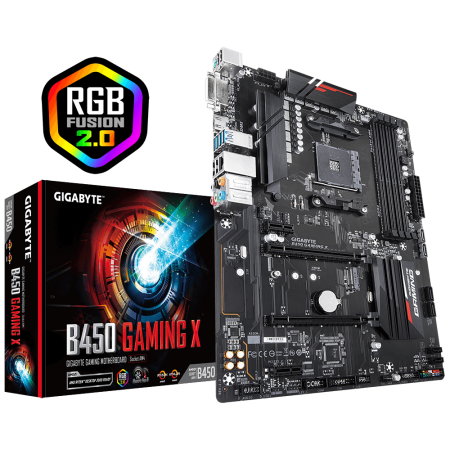 Материнская плата GIGABYTE B450 Gaming X черный