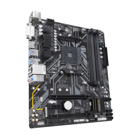 Материнская плата GIGABYTE B450M DS3H черный