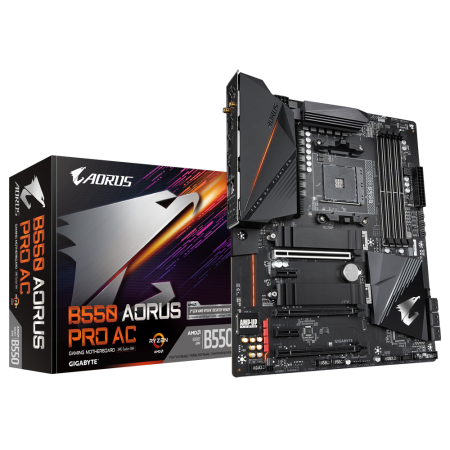 Материнская плата GIGABYTE B550 AORUS PRO AC черный