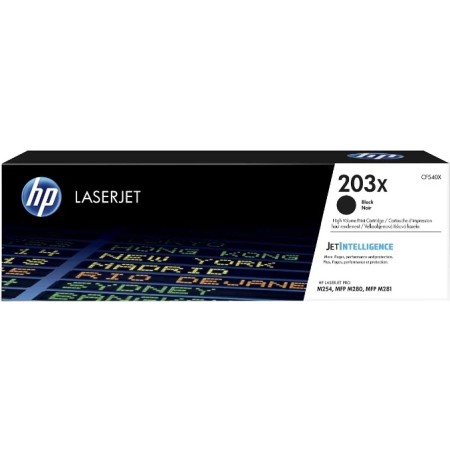 Тонер-картридж лазерный HP 203X (CF540X) черный (повышенная емкость) (с чипом)