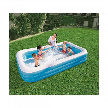 Бассейн надувной BESTWAY Deluxe Blue Rectangular 54009 (305х183х56 см) синий