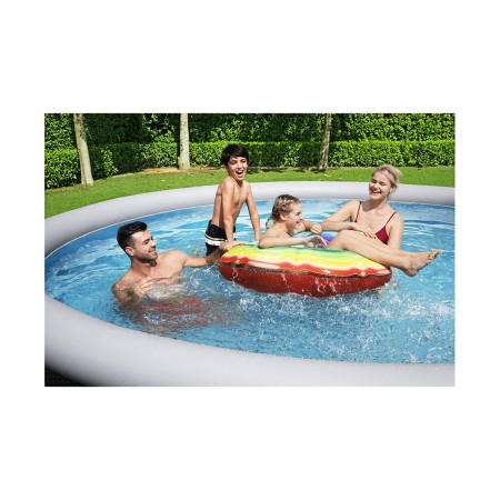 Бассейн надувной BESTWAY Fast Set 57376 (396x396х84 см) серый