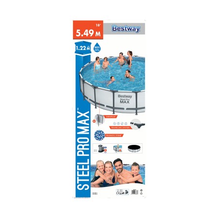 Бассейн каркасный BESTWAY Steel Pro MAX 56462 (549x549х122 см) синий