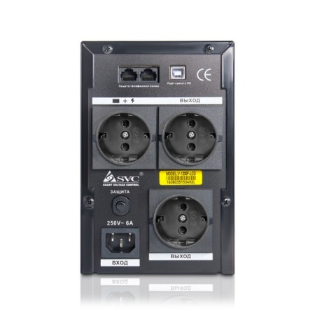 ИБП SVC V-1200-F-LCD черный (С АККУМУЛЯТОРОМ)