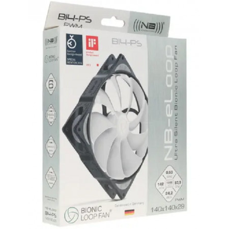 Вентилятор Noiseblocker BionicLoopFan B14-PS черный